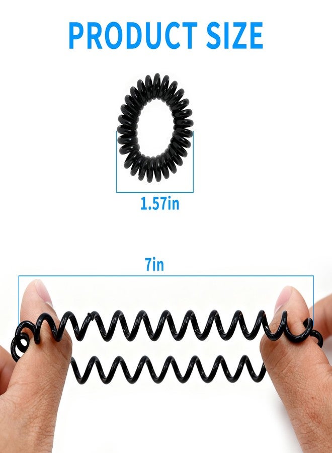 AskBed 8PCS Spiral Hair Ties for Women - No Damage, Creaseless Ponytail Holders for Thick and Thin Hair - Dent-Free Coil Design, Phone Cord Style - 1.57 Inch (4 cm) Diameter - Image 2